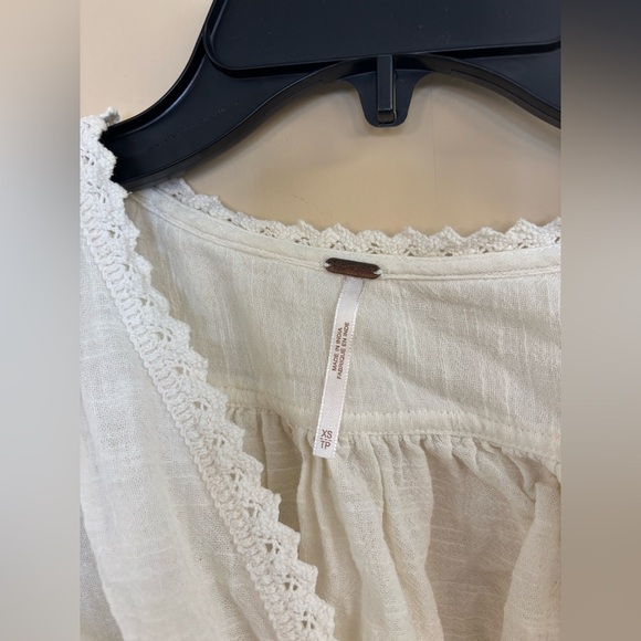 Free People Linen Cream Adjustable Top, size xs - Picture 2 of 5
